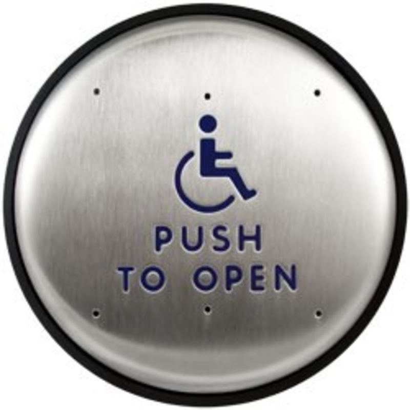 BEA Incorporated BEA 10PBR1 6 Round Push Plate (Logo & Text) - Heavy ...